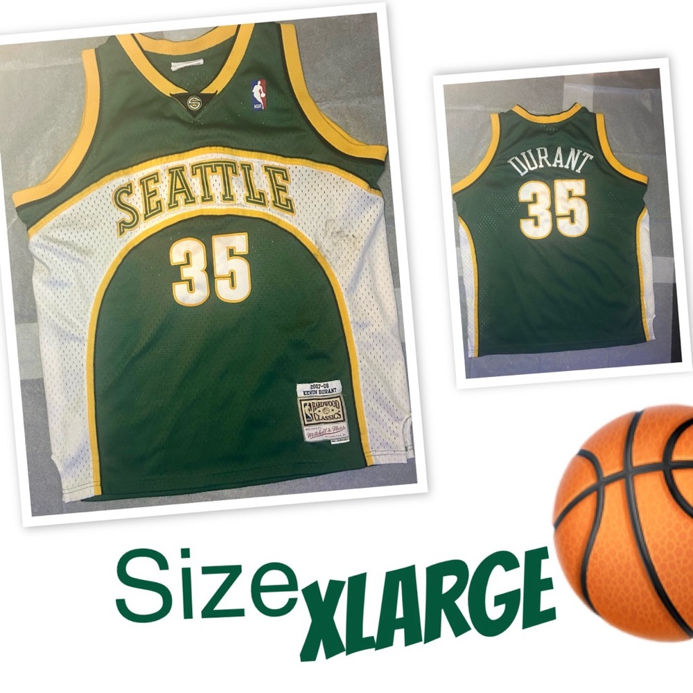 Mitchell & Ness Green and Yellow Basketball Jersey